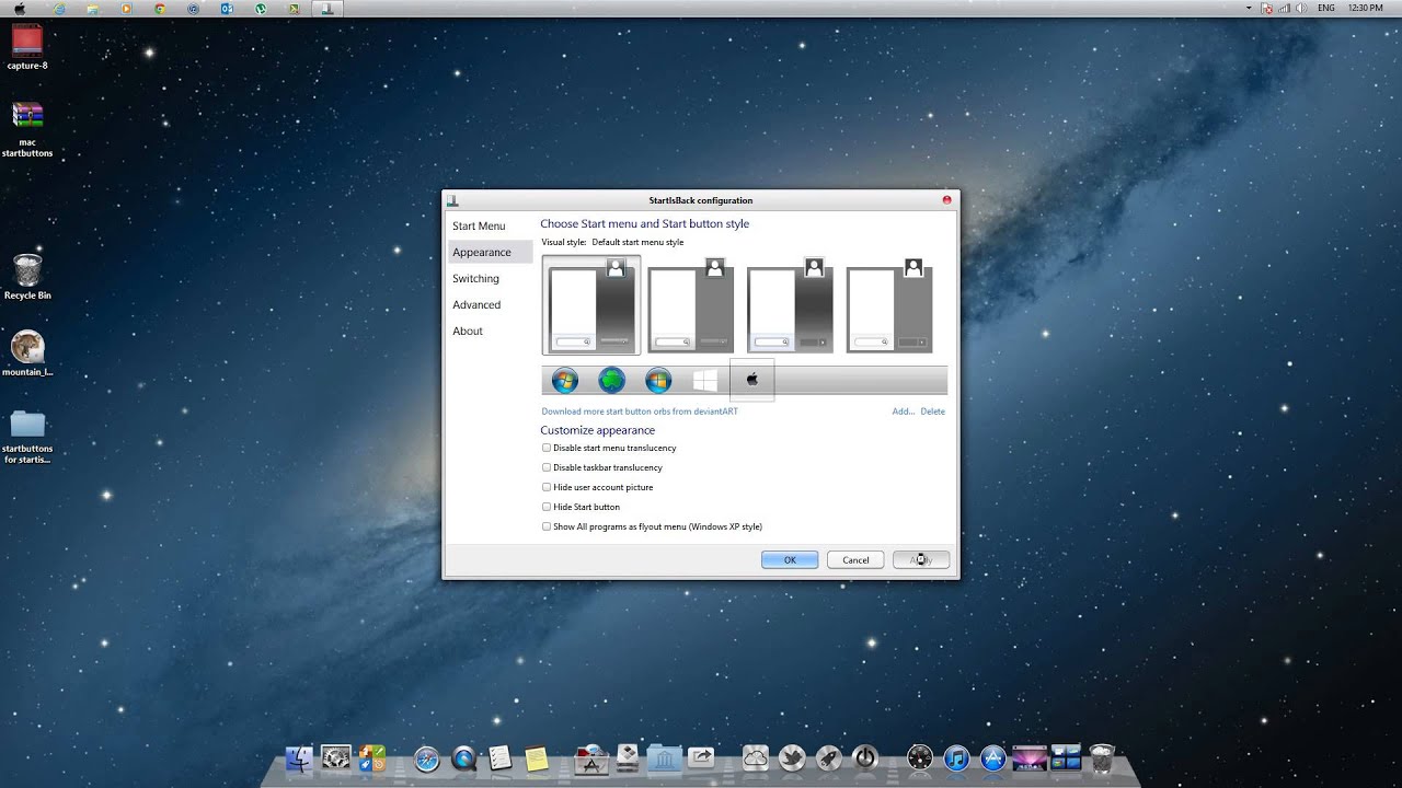 Mac os x lion theme for windows 8 free