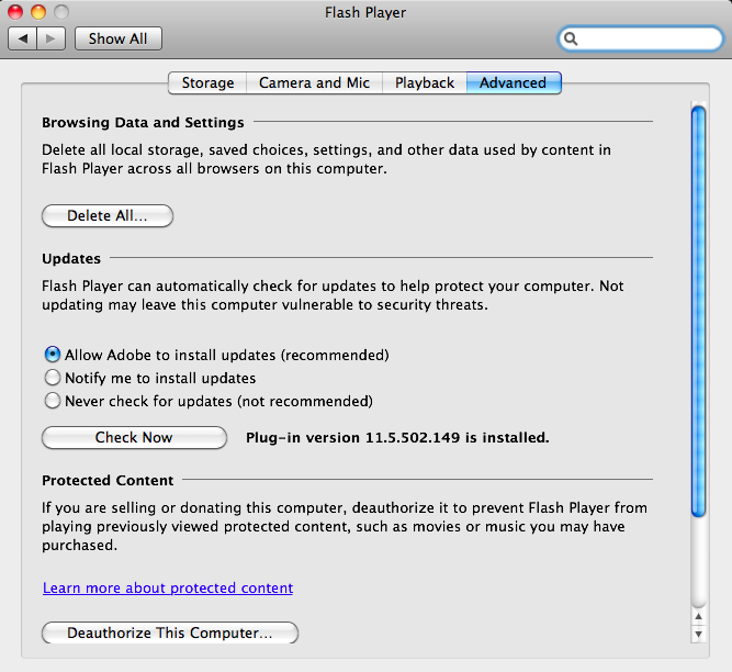 Adobe Flash Player Update For Os X Yosemite